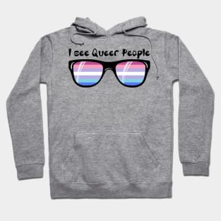 Bigender Sunglasses - Queer People Hoodie